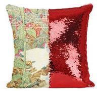 Fabulous Coussin avec Housse Sequin - Paillettes Rouge La Petite Poucette Les Contes d'Andersen [40 x 40 cm] Rouge G