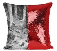 Fabulous Coussin avec Housse Sequin - Paillettes Rouge Le Petit Poucet Perrault Illustration Gustave Dore [40 x 40 cm] Rouge G