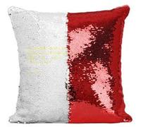 Fabulous Coussin avec Housse Sequin - Paillettes Rouge Le Premier Savoir Est Le Savoir De Mon Ignorance Socrate [40 x 40 cm] Rouge G