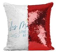 Fabulous Coussin avec Housse Sequin - Paillettes Rouge Les Mariages sont écrits au Ciel [40 x 40 cm] Rouge G