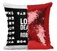 Fabulous Coussin avec Housse Sequin - Paillettes Rouge Love Death Robots David Fincher [40 x 40 cm] Rouge G