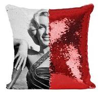 Fabulous Coussin avec Housse Sequin - Paillettes Rouge Marilyn Monroe Voiture [40 x 40 cm] Rouge G