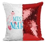 Fabulous Coussin avec Housse Sequin - Paillettes Rouge Mes Amis Marins [40 x 40 cm] Rouge G