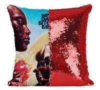 Fabulous Coussin avec Housse Sequin - Paillettes Rouge Miles Davis Bitches Brew [40 x 40 cm] Rouge G