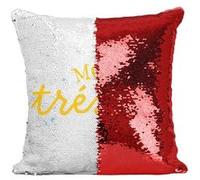 Fabulous Coussin avec Housse Sequin - Paillettes Rouge Mon Trésor [40 x 40 cm] Rouge G