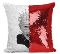 Fabulous Coussin avec Housse Sequin - Paillettes Rouge Pinhead Hellraiser [40 x 40 cm] Rouge G