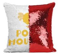 Fabulous Coussin avec Housse Sequin - Paillettes Rouge Poule Mouillée [40 x 40 cm] Rouge G