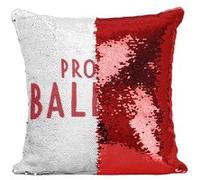 Fabulous Coussin avec Housse Sequin - Paillettes Rouge Pro du Ballon [40 x 40 cm] Rouge G