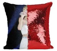 Fabulous Coussin avec Housse Sequin - Paillettes Rouge Taylor Swift Show [40 x 40 cm] Rouge G