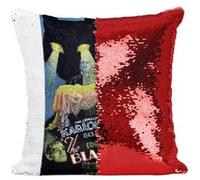 Fabulous Coussin avec Housse Sequin - Paillettes Rouge the Black Cat Cinéma Vintage [40 x 40 cm] Rouge G