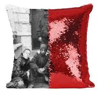 Fabulous Coussin avec Housse Sequin - Paillettes Rouge The Notorious Big New York [40 x 40 cm] Rouge G
