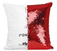 Fabulous Coussin avec Housse Sequin - Paillettes Rouge Tu Me Fais Fondre Petits Oiseaux sur une Branche [40 x 40 cm] Rouge G