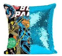 Fabulous Coussin avec Housse Sequin - Paillettes Turquoise Black Panther Marvel Couverture BD [40 x 40 cm] Turquoise G