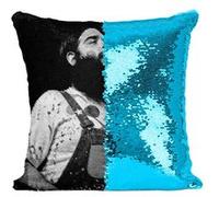 Fabulous Coussin avec Housse Sequin - Paillettes Turquoise Bob Canned Heat 1 [40 x 40 cm] Turquoise G