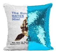 Fabulous Coussin avec Housse Sequin - Paillettes Turquoise Bourgeoise Karl Marx Meme [40 x 40 cm] Turquoise G