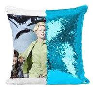 Fabulous Coussin avec Housse Sequin - Paillettes Turquoise Film les Oiseaux Cinéma Vintage Menace [40 x 40 cm] Turquoise G