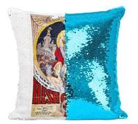 Fabulous Coussin avec Housse Sequin - Paillettes Turquoise Flesh Gordon Vieille Affiche [40 x 40 cm] Turquoise G