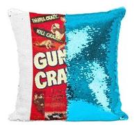 Fabulous Coussin avec Housse Sequin - Paillettes Turquoise Gun Crazy Cinéma Vintage 1 [40 x 40 cm] Turquoise G