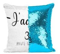 Fabulous Coussin avec Housse Sequin - Paillettes Turquoise J'Adore 31 Haute Garonne Departement Toulouse [40 x 40 cm] Turquoise G