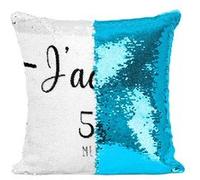Fabulous Coussin avec Housse Sequin - Paillettes Turquoise J'Adore 55 Meuse Departement Bar Le Duc [40 x 40 cm] Turquoise G