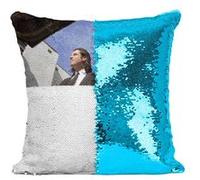 Fabulous Coussin avec Housse Sequin - Paillettes Turquoise John Travolta Samuel L. Jackson Hitmen [40 x 40 cm] Turquoise G