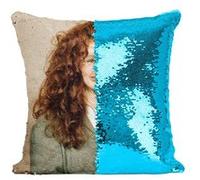 Fabulous Coussin avec Housse Sequin - Paillettes Turquoise Julia Roberts Award Pretty Woman [40 x 40 cm] Turquoise G