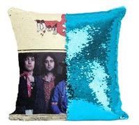 Fabulous Coussin avec Housse Sequin - Paillettes Turquoise Keef Hartley Band Dog Soldier [40 x 40 cm] Turquoise G