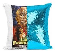 Fabulous Coussin avec Housse Sequin - Paillettes Turquoise Lady Frankenstein Cinéma Vintage [40 x 40 cm] Turquoise G
