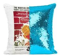Fabulous Coussin avec Housse Sequin - Paillettes Turquoise Learn the Secret of 5 Fingers of Death Poster Cinéma [40 x 40 cm] Turquoise G