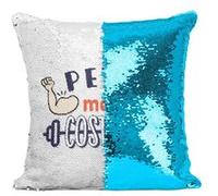 Fabulous Coussin avec Housse Sequin - Paillettes Turquoise Petit Mais Costaud [40 x 40 cm] Turquoise G