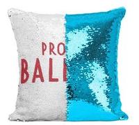 Fabulous Coussin avec Housse Sequin - Paillettes Turquoise Pro du Ballon [40 x 40 cm] Turquoise G