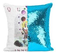 Fabulous Coussin avec Housse Sequin - Paillettes Turquoise Queen Freddie Mercury Innuendo [40 x 40 cm] Turquoise G