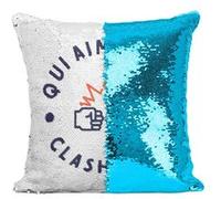 Fabulous Coussin avec Housse Sequin - Paillettes Turquoise Qui Aime bien Clash bien [40 x 40 cm] Turquoise G