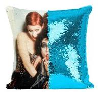 Fabulous Coussin avec Housse Sequin - Paillettes Turquoise Rocky Horror Picture Show [40 x 40 cm] Turquoise G