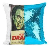 Fabulous Coussin avec Housse Sequin - Paillettes Turquoise Scars of Dracula Cinéma Vintage [40 x 40 cm] Turquoise G