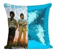 Fabulous Coussin avec Housse Sequin - Paillettes Turquoise The Doors Jim Morrison Waiting For The Sun [40 x 40 cm] Turquoise G