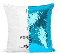 Fabulous Coussin avec Housse Sequin - Paillettes Turquoise Tu Me Fais Fondre Petits Oiseaux sur une Branche [40 x 40 cm] Turquoise G