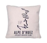 Fabulous Coussin avec sa Housse en Lin - Alpe d'Huez Greatest Climb Vélo France Montagne Tour - 40 x 40 cm