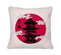 Fabulous Coussin avec sa Housse en Lin - Chateau Kyoto Japon Asie Culture Empereur - 40 x 40 cm