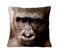 Fabulous Coussin avec sa Housse en Lin - Gorille Photo Gros Plan Visage Animal Nature Vie Sauvage - 40 x 40 cm