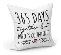 Fabulous Coussin Blanc 365 Days Together but Who's Counting [40x40 cm] Blanc G