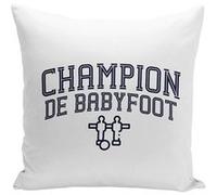 Fabulous Coussin blanc Champion de Babyfoot [40x40 cm] Blanc G