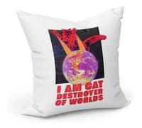 Fabulous Coussin Blanc Chat Destroyer of Worlds [40x40 cm] Blanc G
