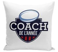 Fabulous Coussin blanc Coach de l'année Rugby [40x40 cm] Blanc G