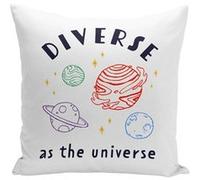 Fabulous Coussin blanc Diverse as the Universe [40x40 cm] Blanc G