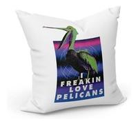 Fabulous Coussin Blanc Freakin Love Pelicans [40x40 cm] Blanc G