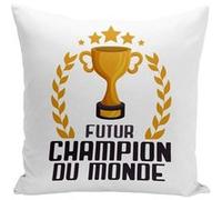 Fabulous Coussin blanc Futur Champion du Monde [40x40 cm] Blanc G