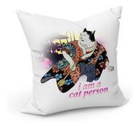 Fabulous Coussin Blanc I Am A Cat Person [40x40 cm] Blanc G