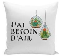 Fabulous Coussin blanc J'ai besoin d'air [40x40 cm] Blanc G