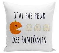 Fabulous Coussin blanc J'ai pas peur des Fantomes [40x40 cm] Blanc G